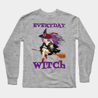 Everyday Witch Funny Halloween Wiccan Mystery Magic Gift Long Sleeve T-Shirt